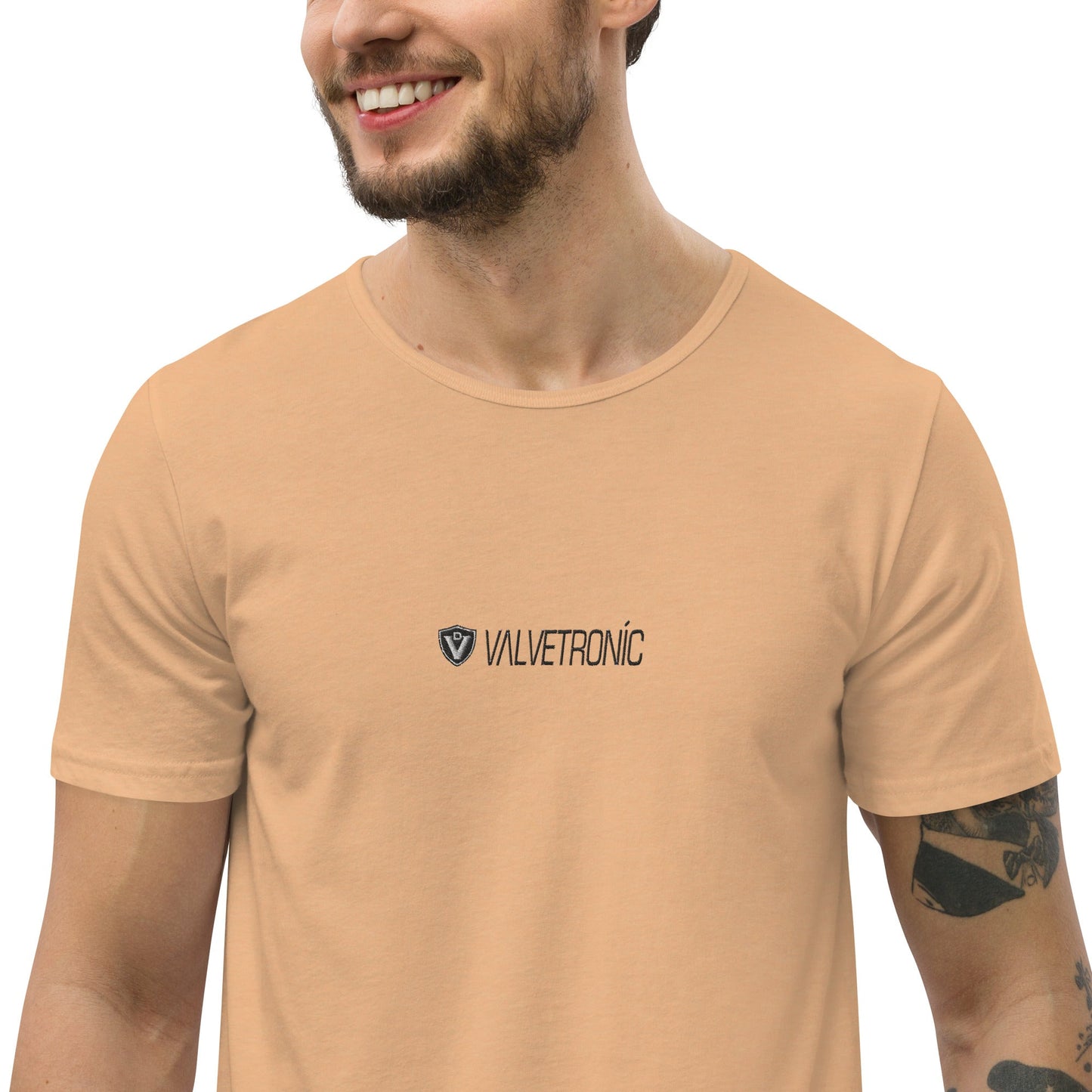 Men's Curved Hem T-Shirt Large special ops logo ( light base colors)